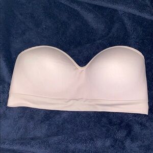 Pink Seamless Strapless Bra